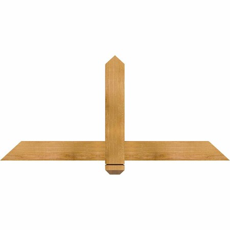 Ekena Millwork Eugene Rough Sawn Timber Gable Bracket, Western Red Cedar, 48"W x 22"H x 2"D x 4"F, 11/12 Pitch GBW048X22X0204EUG00RWR